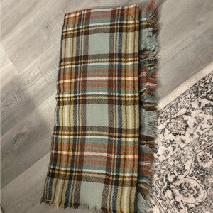 Plaid Fringe Scarf